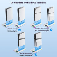ROS PS5 Multi-Function Cooling Stand & Charging Dock (Slim/PRO Compatible)